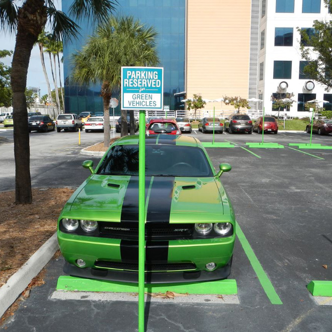 green car