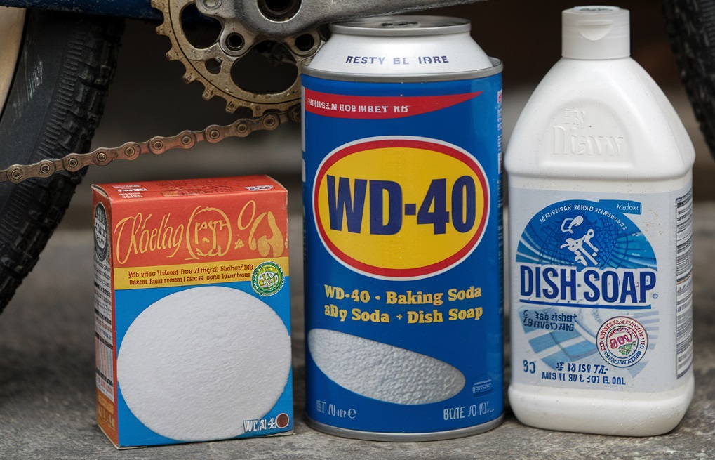 Method 1 WD-40 + Baking Soda + Dish Soap