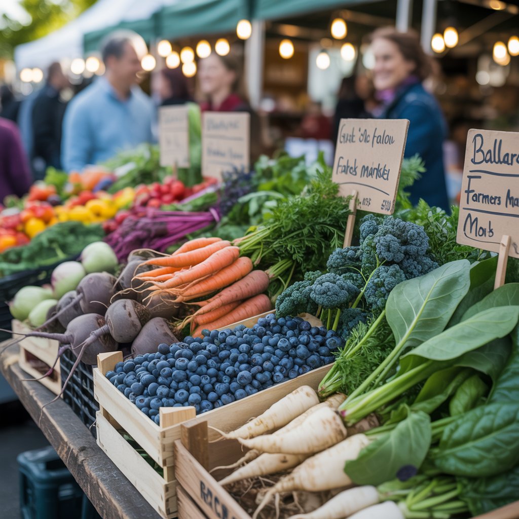 Produtos orgânicos de Skagit Valley e Rochester no Ballard Farmers Market