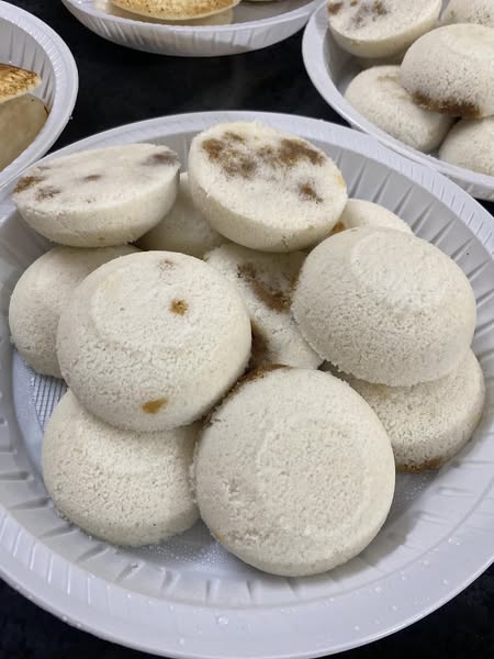 Bhapa Pitha rice cakes being steamed and ready to served 