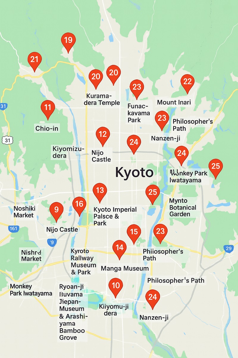 Map of 22 Must-See Spots 
