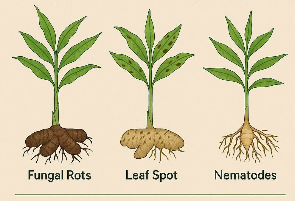 Image showing pest and disease effected plants 