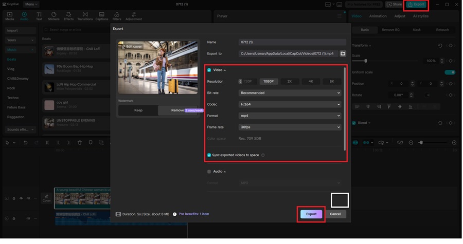 keyframe transitions