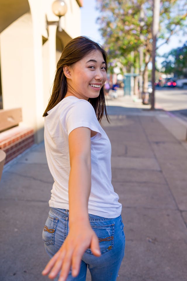 wearing a cotton T-shirt on a summer day 