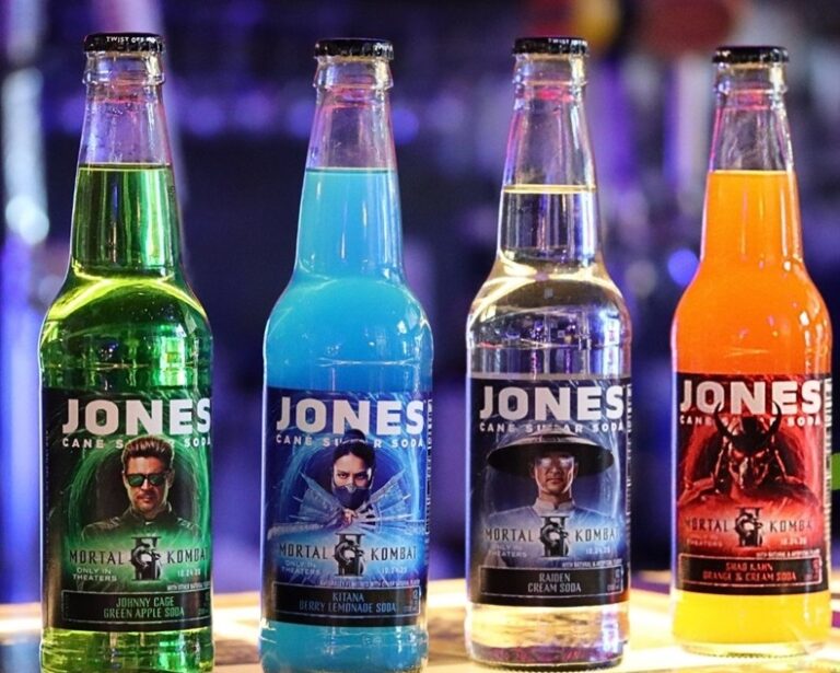 4 flavours of Jones Soda