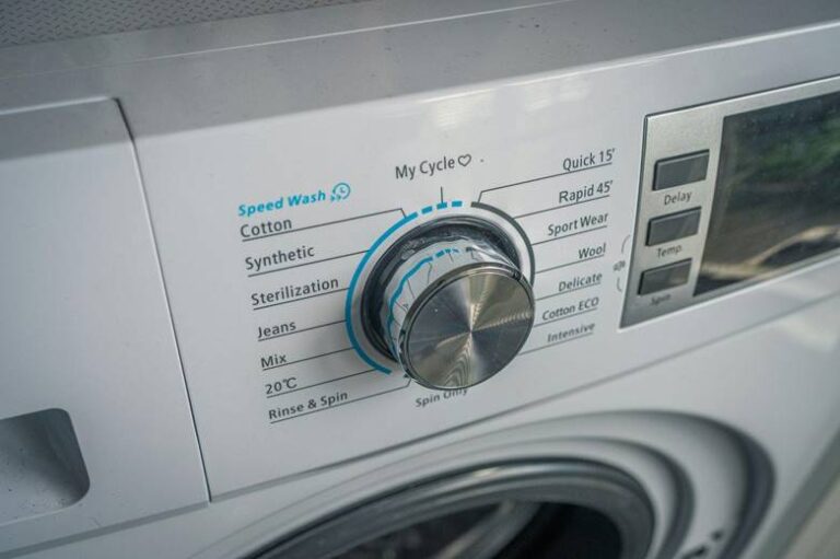 function nob of an washing machine