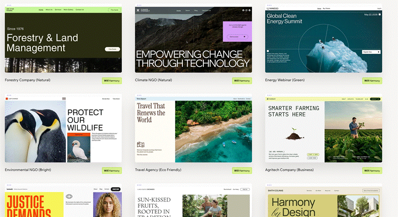 environment website templates
